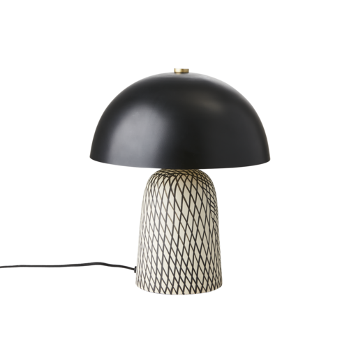 FUNGI Bordslampa/Limited Edition M, Svart/elfenben